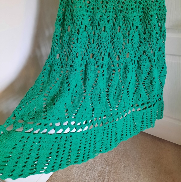 Stunning Handmade Crochet Lace Plus Size Dress 1X - 2X - Picture 5 of 13